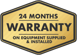 24 months warranty on equipment badge.